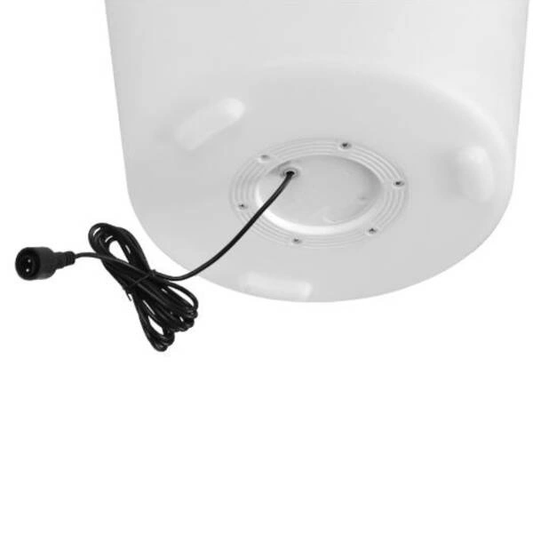 Nowoczesna donica LED z pilotem! śred.38 cm. IP44 | Biała