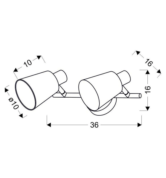 PIN LAMPA SUFITOWA LISTWA 2X40W E14 CHROM