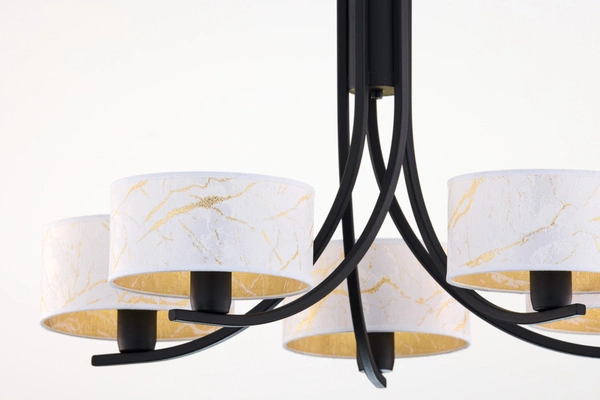 Klasyczny Żyrandol ARTHUR wys. 71cm 5xE27 15W IP20 | czarny