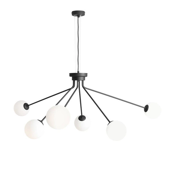Aldex Lampa wisząca HOLM 6, 1082K1, czarny/biały, 6x40W E14
