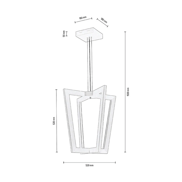 Lampa Wisząca Leif ''In'' 4xLED 24V Zintegrowana 2520lm 3000K 27W Drewno Bukowe Orzech/Przezroczysty Kabel PCV 1509176