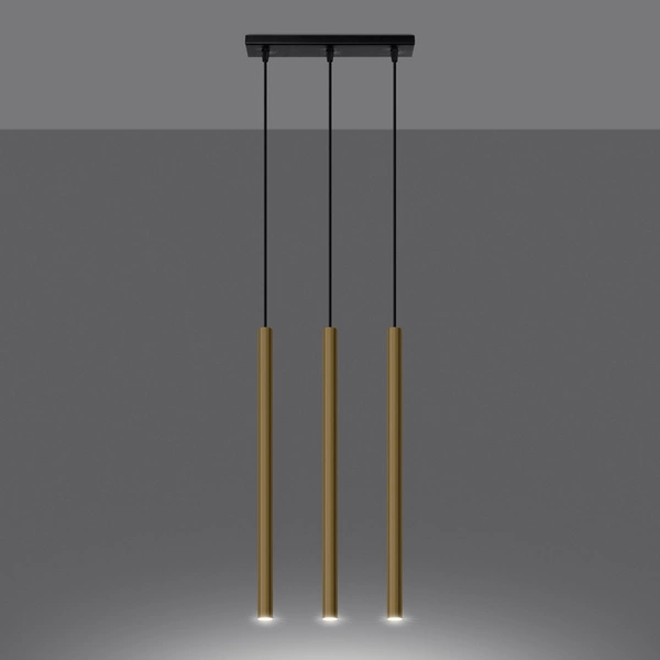 Lampa Wisząca PASTELO 3L złoty połysk