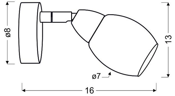 Kinkiet RICO 1x6W LED SMD, główka okrągła 1E z przegubem KD SYSTEM, chrom/transparentny, 3000K, 91-67500