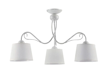 Klasyczna Lampa sufitowa KAMELIA wys. 46cm 3xE27 15W IP20 | Biały