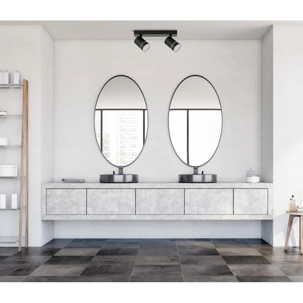 Reflektor sufitowy SELMA dł. 28cm 10W 2xLED neutralna biel 4000K | czarny