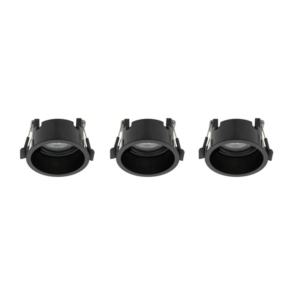 Oprawy podtynkowe CUP 3 PC SET śr. 7cm 3xGU10 | czarny  10794