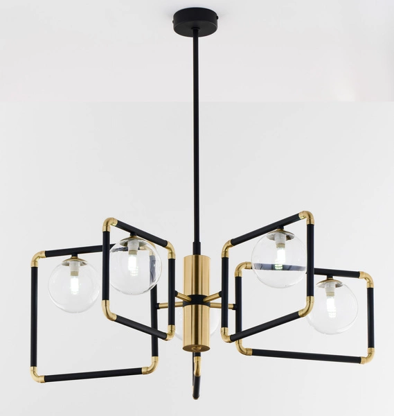 Nowoczesny Żyrandol IBRA wys. 82cm 5xG9 14W IP20 | Złoty