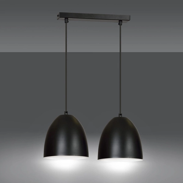 Lampa wisząca Emibig LENOX 2 Czarny / Biały 391/2