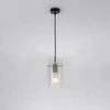 Lampa wisząca Savona 1, czarny/srebrny/transparentny, 1x40W E27