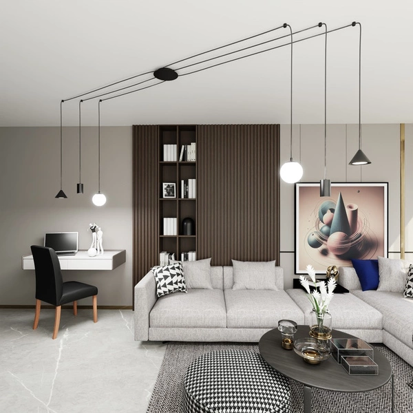 Lampa wisząca Emibig FUJI 6 Czarny 1349/6