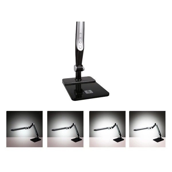 Lampa biurkowa TAVOLO LED kreślarska 9W regulacja czarno srebrna