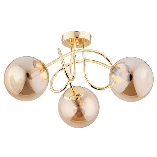 Lampa sufitowa ALFA BANKO ZŁOTA 3xE14 50cm | 62365