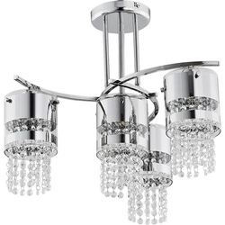 Lampa sufitowa żyrandol z kryształkami BRUNO chrom śr. 51cm