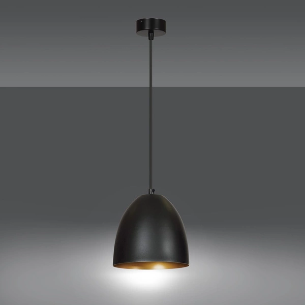 Lampa wisząca Emibig LENOX 1 Czarny / GOLD 410/1