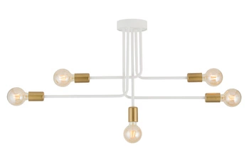 Lampa Sigma GINO 5 plafon biały złoty 32383