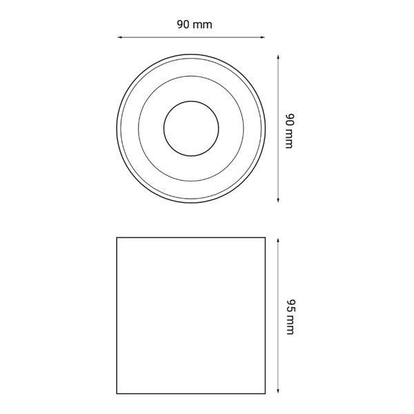 Oprawa sufitowa tuba natynkowa 9,5cm IP20 CROSTI PERO RO TUBE | biały