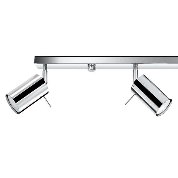 Elegancka lampa sufitowa spot Plafon RING 4 liniowy GU10 LED 120cm | chrom