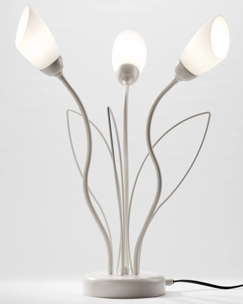 Klasyczna Lampa biurkowa GLORIOSA wys. 46cm 3xG9 14W IP20 | piaskowo-szary