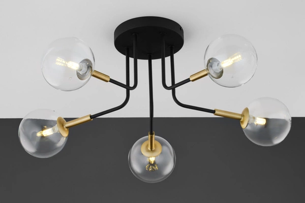 Nowoczesna Lampa sufitowa BURANO wys. 31cm 5xG9 14W IP20 | Złoty