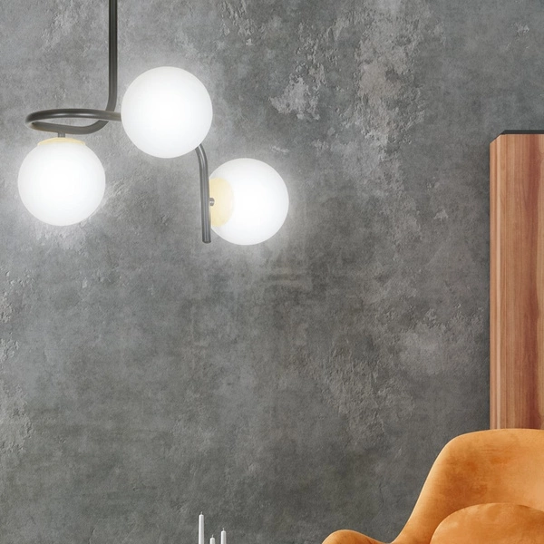 Lampa sufitowa Emibig RAGNAR 3 Czarny GOLD 1032/3