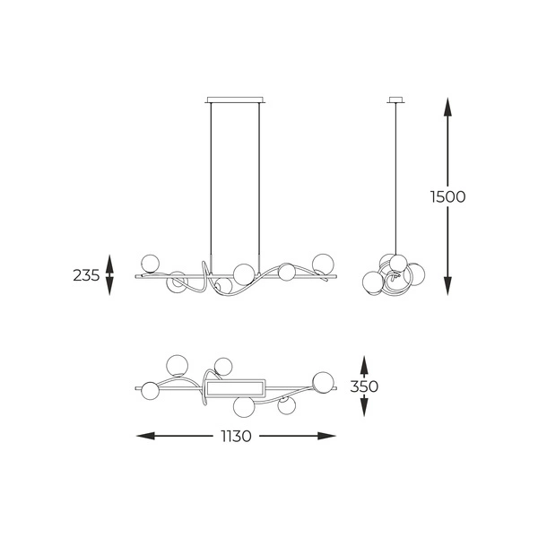 MD3145-6-EBGN NISYRO LAMPA WISZĄCA