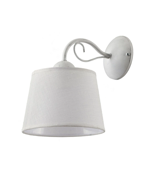 Klasyczny Kinkiet KAMELIA wys. 28cm 1xE27 15W IP20 | Biały