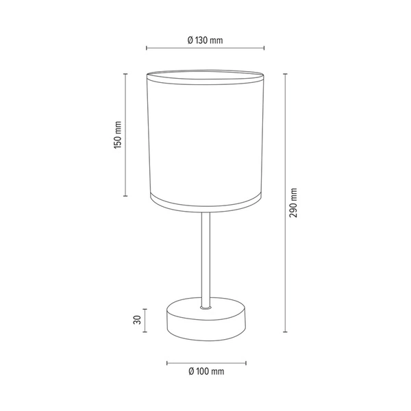 Boho Lampa Stołowa 1xE27 Max.25W Dąb Olejowany/Czarny/Czarny PVC/Beżowy 77791974