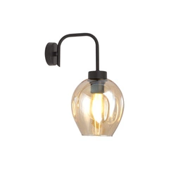 Kinkiet Emibig LUKKA K1 Czarny/AMBER 1165/K1