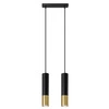 Lampa wisząca LOOPEZ 2 SL.0953 czarny/złoty 2xGU10
