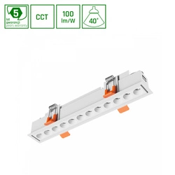 GRID S OPRAWA PODTYNKOWA 12W CCT 230V 40st IP20 230x34x61mm BIAŁY 5 LAT GW. SPECTRUM