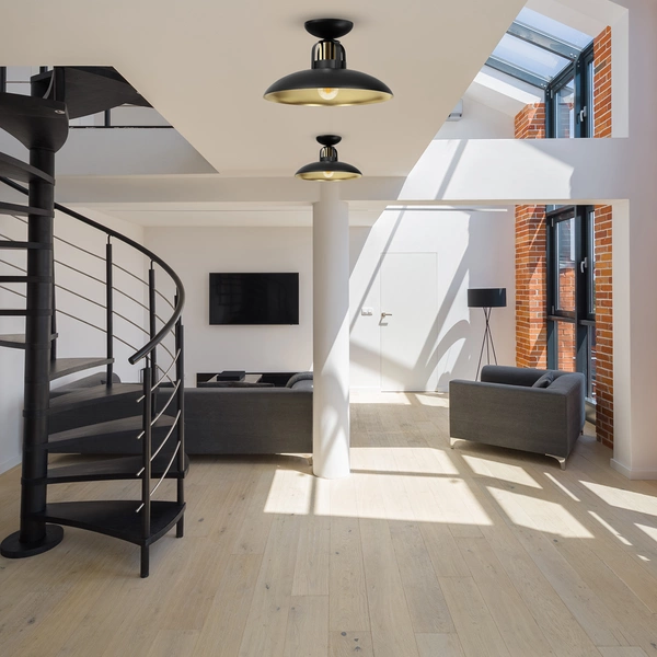 Lampa sufitowa FELIX, MLP8905, czarny/złoty, 1x60W E27