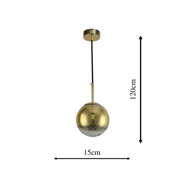 Lampa wisząca PALLA, mała, złota, 1x40W E14