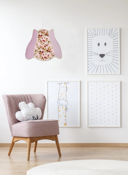 Lampa wisząca ZUZA 31-96961 różowa 1x60W E27