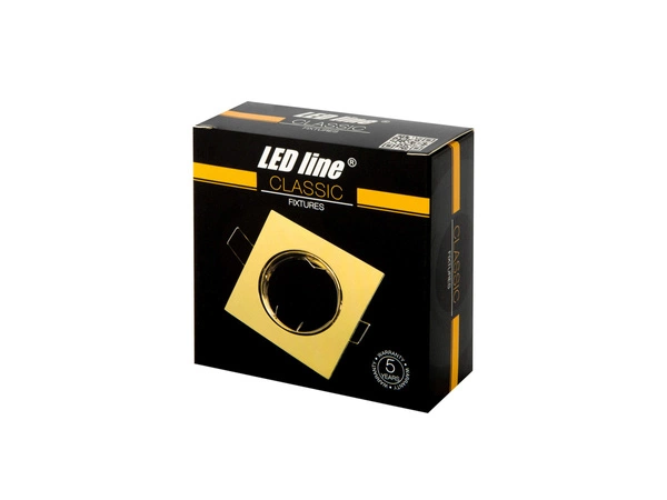 Oprawa sufitowa kwadratowa ruchoma odlew aluminium | złoty