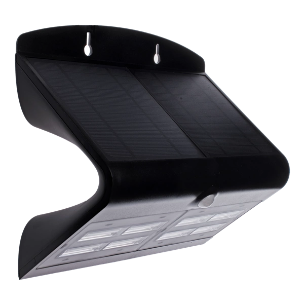 Lampa solarna BUTTERFLY czarna 6,8W barwa neutralna 4000K z czujnikiem ruchu i zmierzchu EKO3881