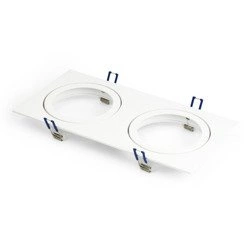 Oprawa wpuszczana oczko sufitowe CROSTI GAVI DUE biały szer. 30,3x15cm