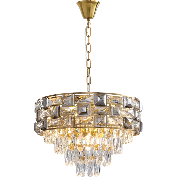 Lampa wisząca LUXURIA, złoty/transparentny, 9x40W E14, ML8895