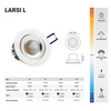 Oprawa wpuszczana LARSI L 10W neutralna 4000K czarny śr. 8,2cm
