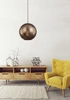Lampa wisząca SFINKS kula 31-43276 jasnobrązowa ażurowa 1x60W E27