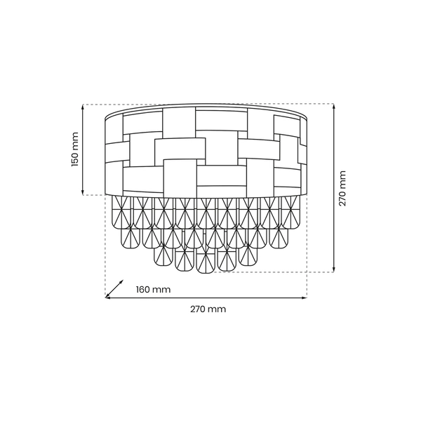 Kinkiet LUXURIA, złoty/transparentny, 2x40W E14, ML8893