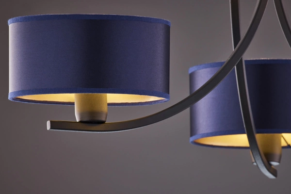 Klasyczny Żyrandol ARTHUR wys. 71cm 3xE27 15W IP20 | czarny