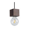 Trongo Square Lampa Wisząca 4xE27 Max.60W Orzech/Czarny/W Oplocie 7169476
