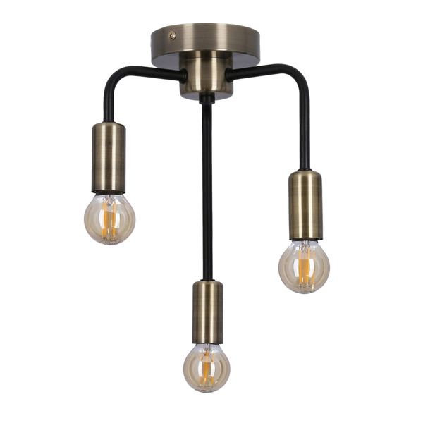 Lampa sufitowa SAGA, 33-01320, patynowy/czarny, 3x40W E14