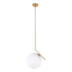 Stylowa lampa wisząca FABIO E27 60W wys. 102cm | zloty
