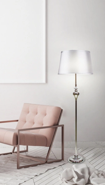 Lampa podłogowa PRIMA, 51-03683, chrom/srebrny, 1x60W E27