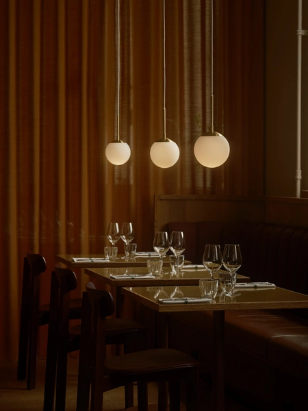 Lampa wisząca GRANT E14 15W Szkło | Mosiądz