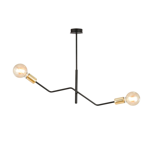 Lampa sufitowa Emibig BOLT 2 Czarny GOLD 1125/2