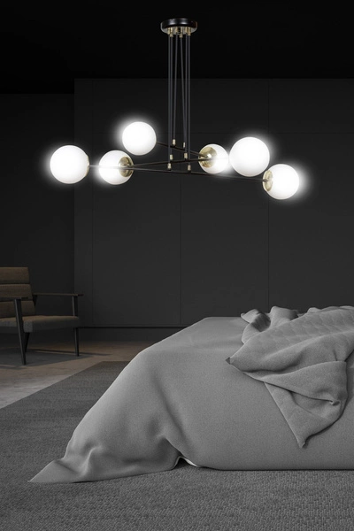 Lampa wisząca Emibig OGNIS 6 Czarny 966/6