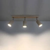 Lampa sufitowa (spot) BERG 3, SL.0703, naturalne drewno, 3x40W GU10