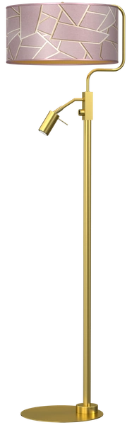 Lampa podłogowa ZIGGY PINK, MLP7593, różowy/złoty, 1x60W E27 + 1x8W mini GU10